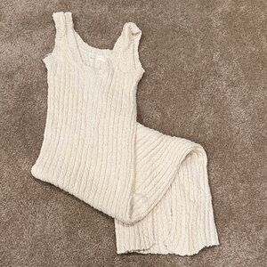Cozy Cream Knit Sleepwear Set